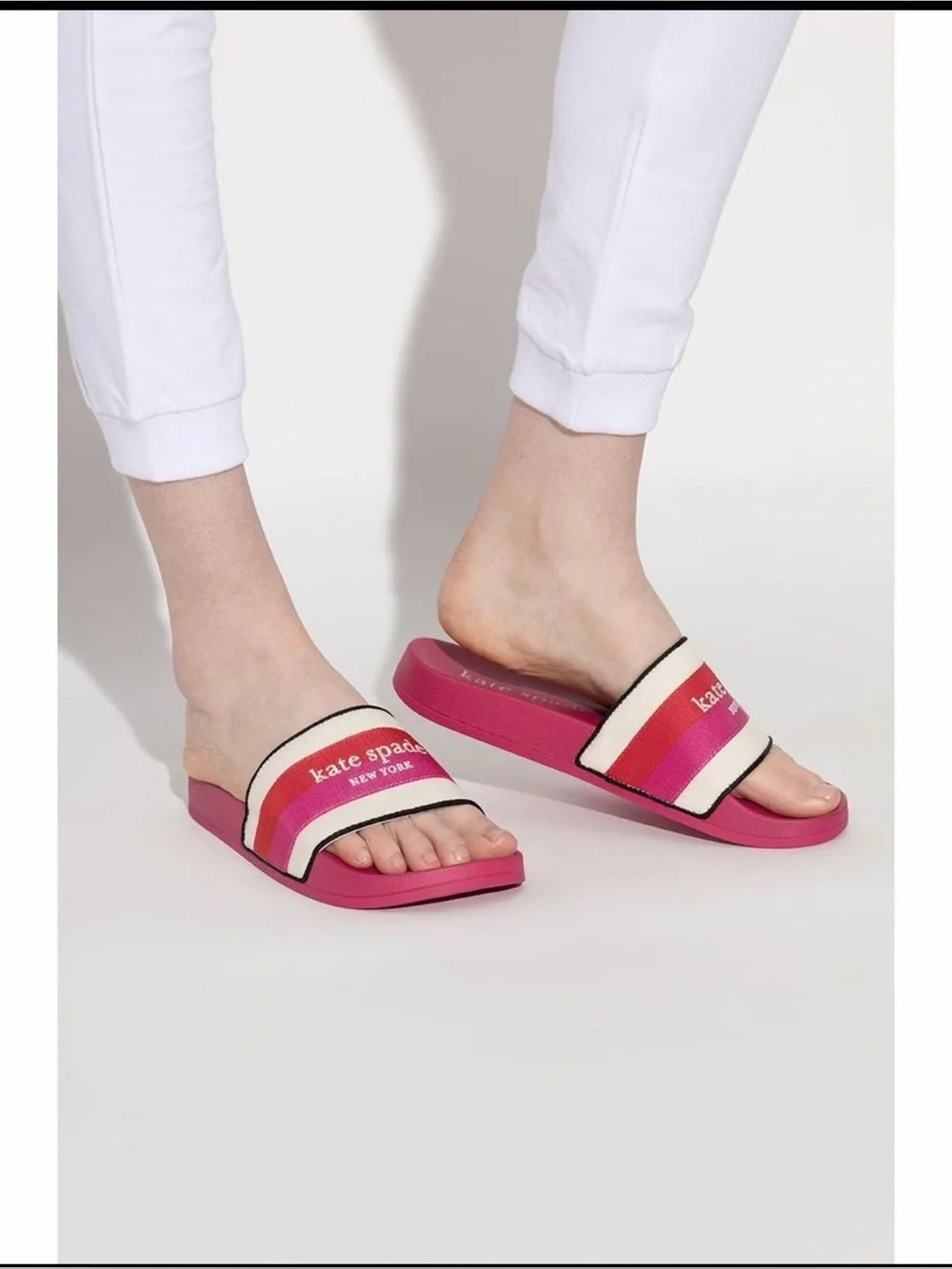 Kate Spade buttercup' Slides Sandals vacation cruise preppy new money Size 8